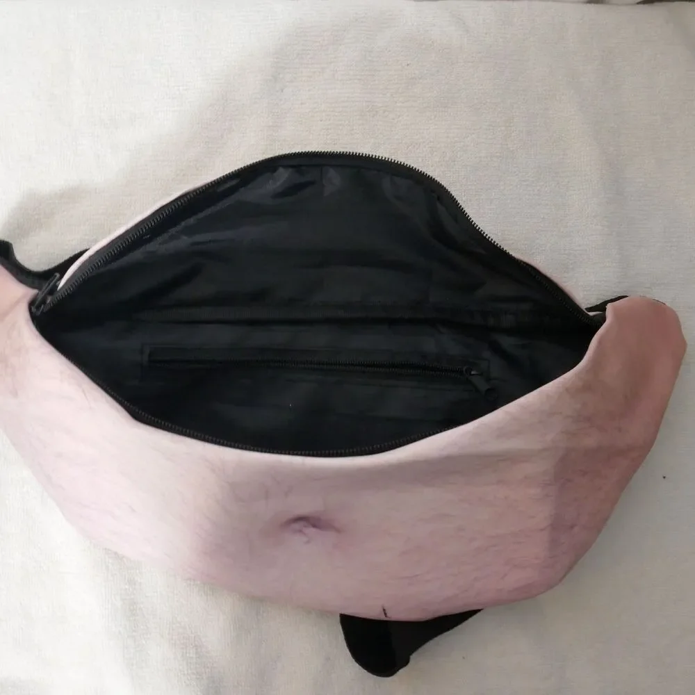 Beer Belly Bag Fanny Pack Dad Bod Hairy Waist Bag Gag Gift Funny Fanny Purse